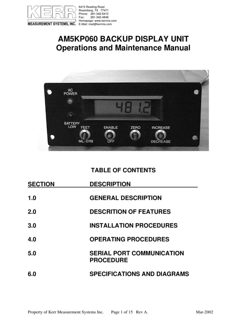 KERR AM5KP060 Operation and maintenance manual KERR AM5KP060 Operation and maintenance manual