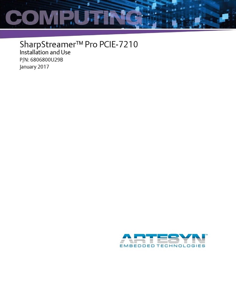 Artesyn SharpStreamer Pro PCIE-7210 Installation and use manual