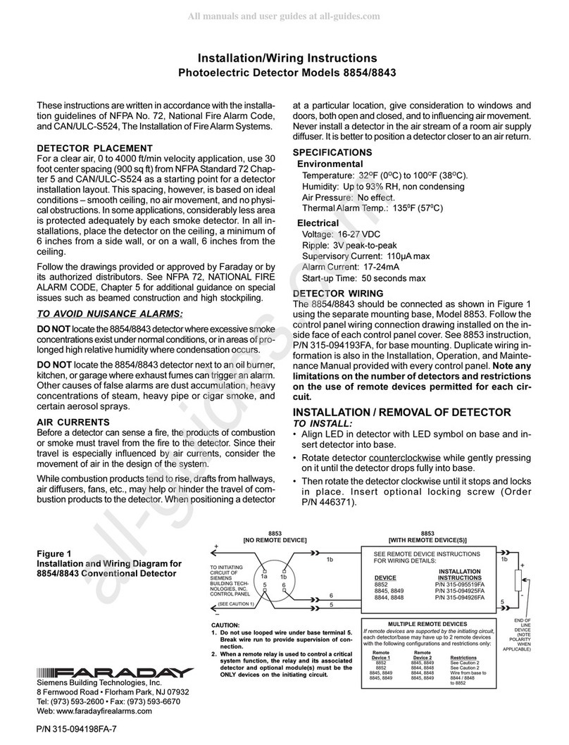 Faraday 8854 Installation/Wiring Instructions