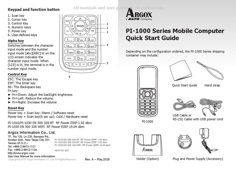 SATO Argox PI-1000 Series User manual