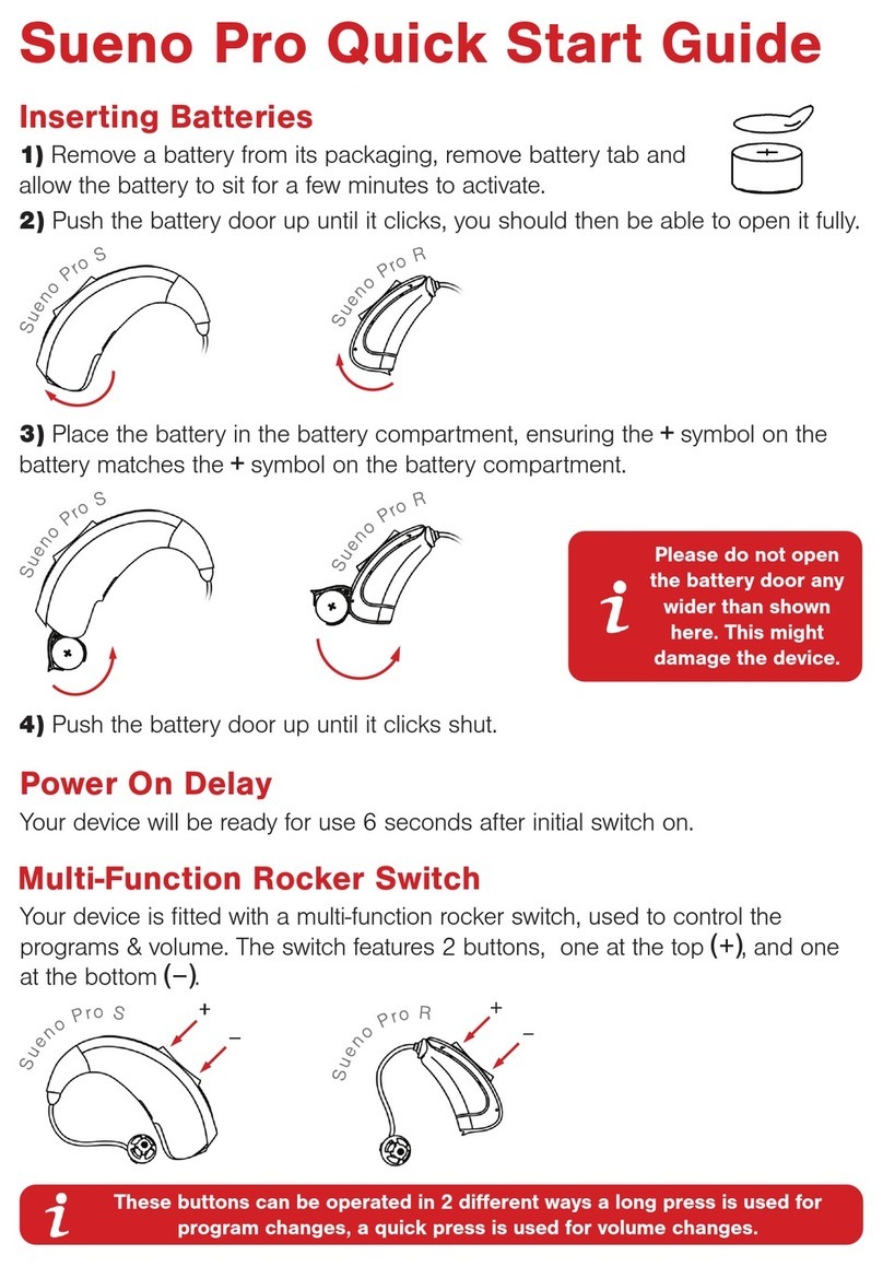 Audifon Sueno Pro quick start guide