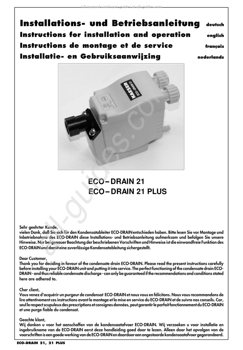 KAESER ECO-DRAIN 21 Instructions for installation and operation KAESER ECO-DRAIN 21 Instructions for installation and operation