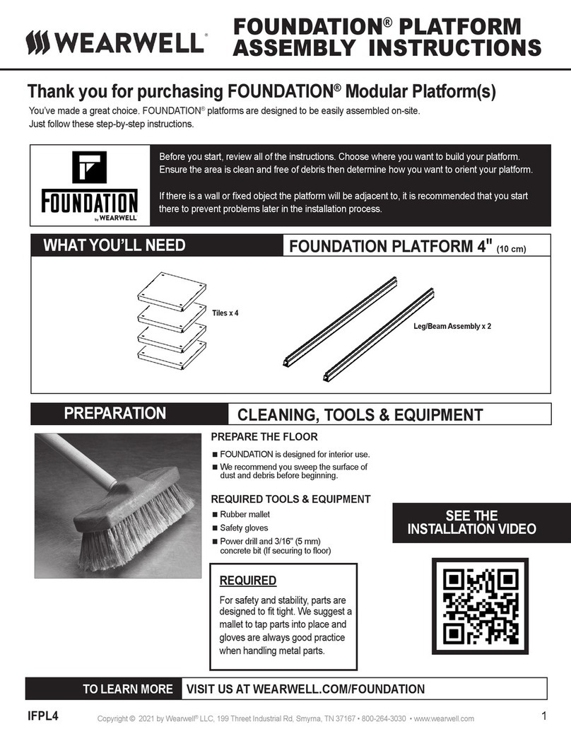 Wearwell Foundation Platform Assembly instructions
