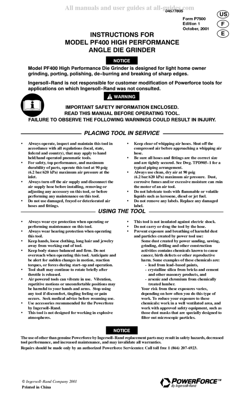 Ingersoll-Rand PowerForce PF400 User manual