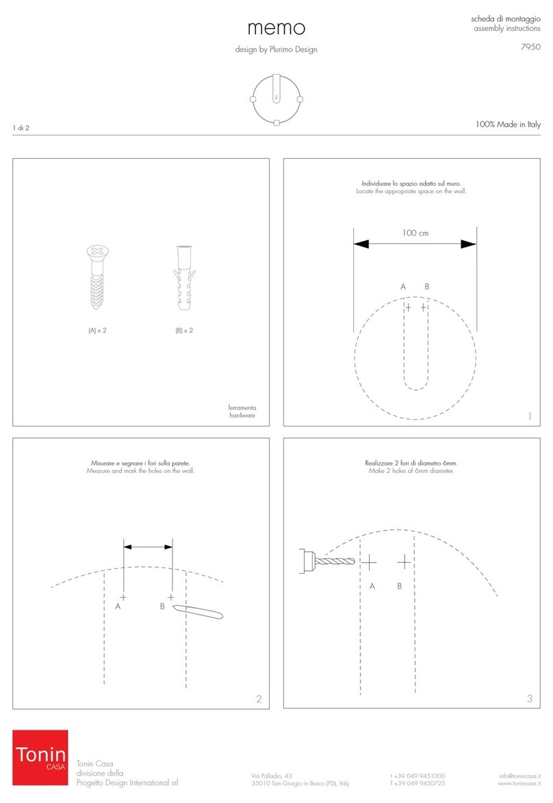 TONIN CASA memo Assembly instructions
