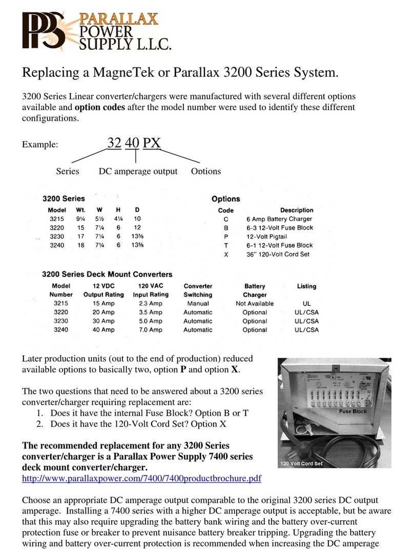 Parallax Power Supply MagneTek 3200 Series quick start guide
