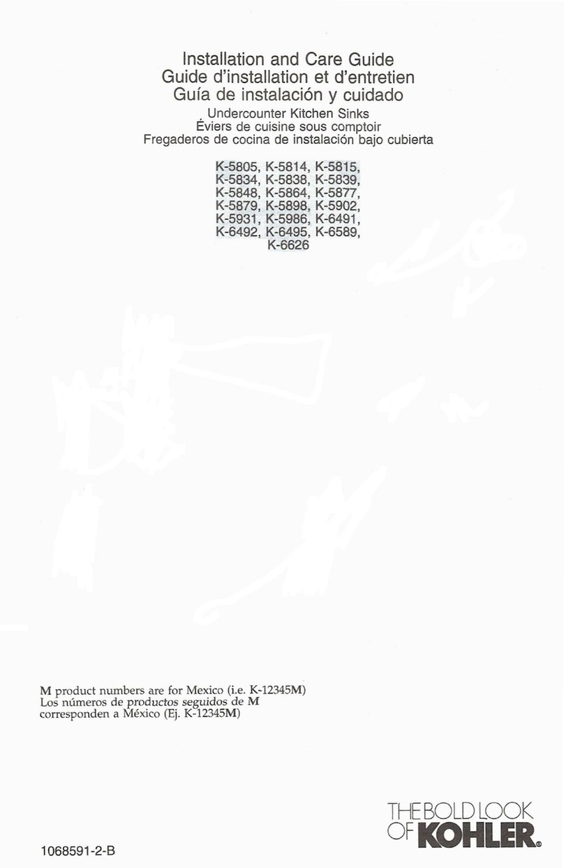 Kohler K-5805 Assembly instructions