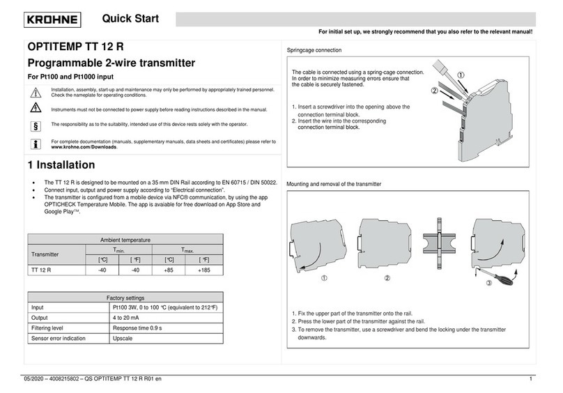 KROHNE OPTITEMP TT 12 R quick start
