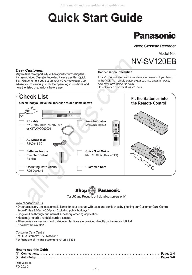 Panasonic NV-SV120EB User manual Panasonic NV-SV120EB User manual