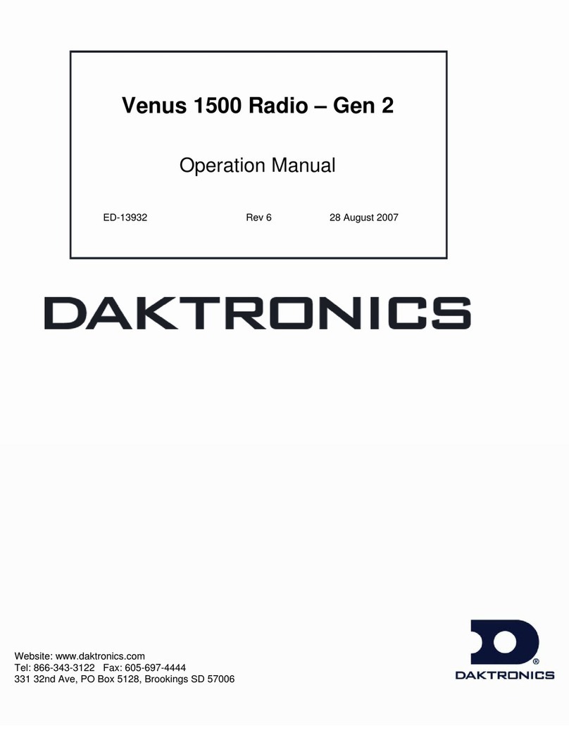 Daktronics Venus 1500 Operation manual