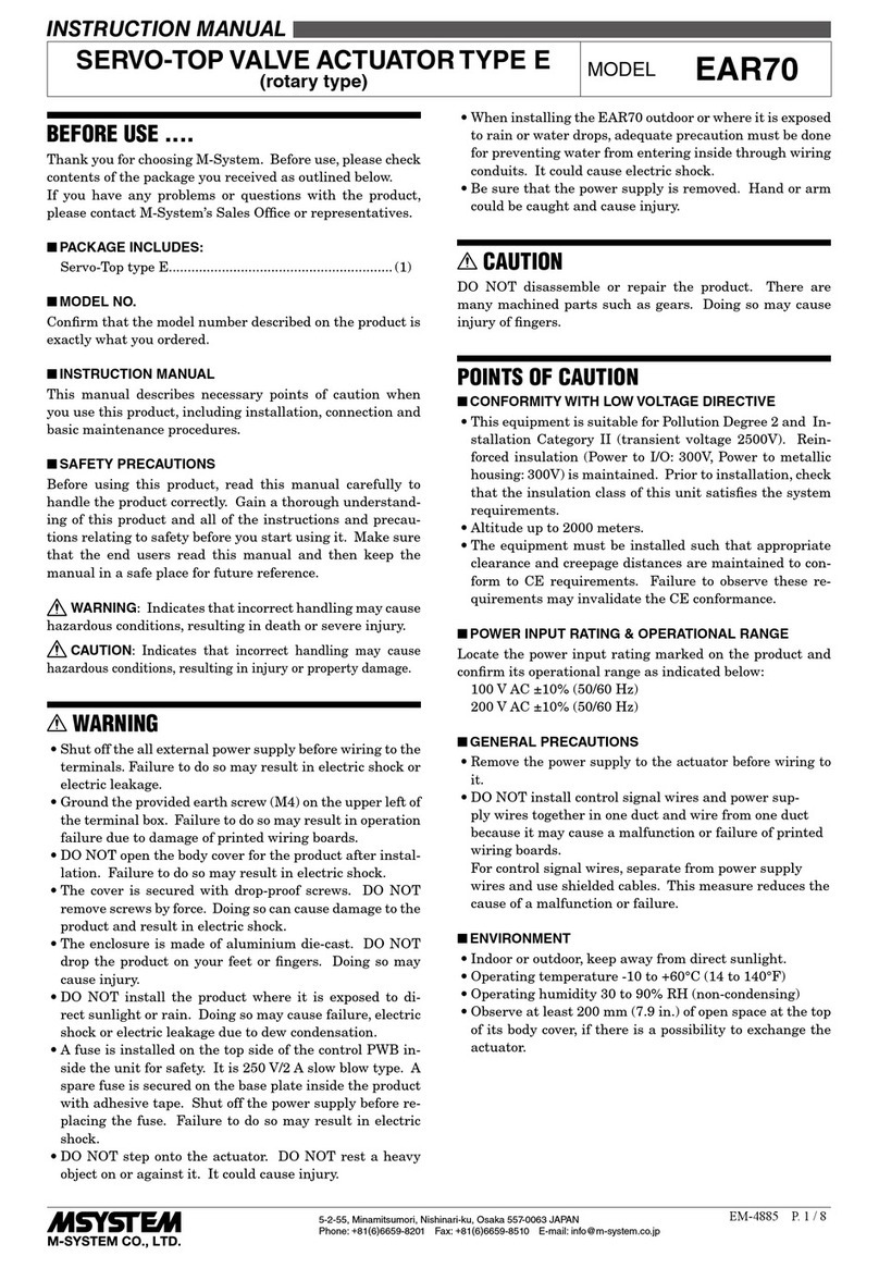 M-system EAR70 User manual