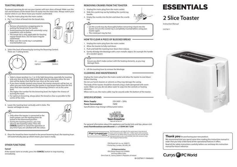 Currys Essentials C02TW17 instruction manual