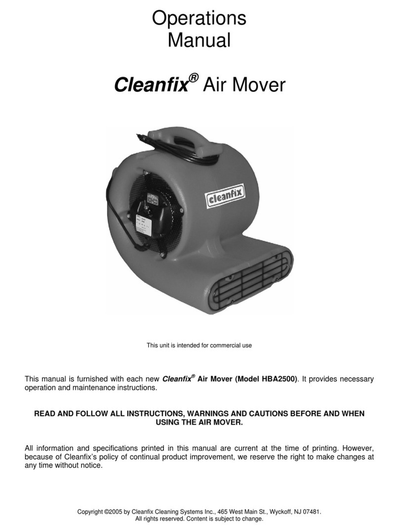 Cleanfix HBA2500 user manual