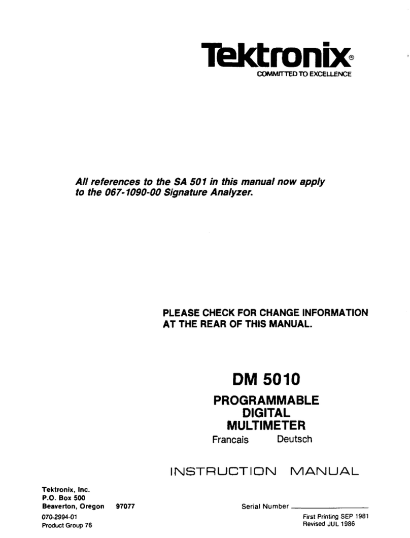 Tektronix DM 5010 instruction manual