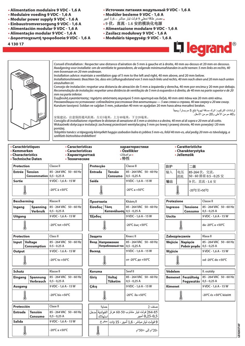 LEGRAND 4 130 17 quick start guide