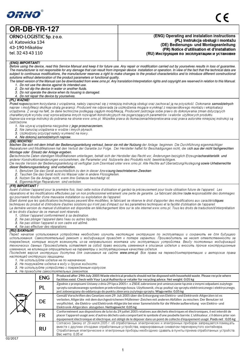 Orno OR-DB-YR-127 User manual