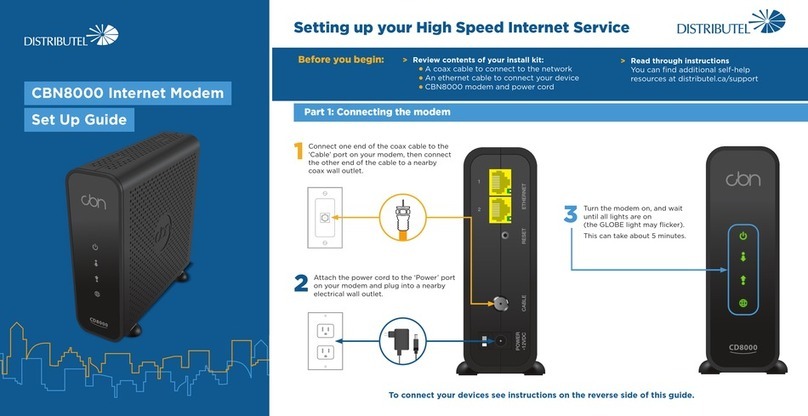 Distributel CBN8000 Setup guide