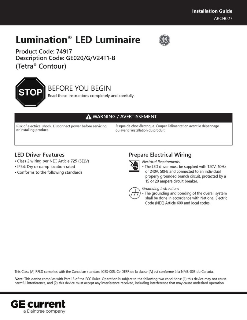 Daintree GE Current Lumination Tetra Contour 74917... installation guide