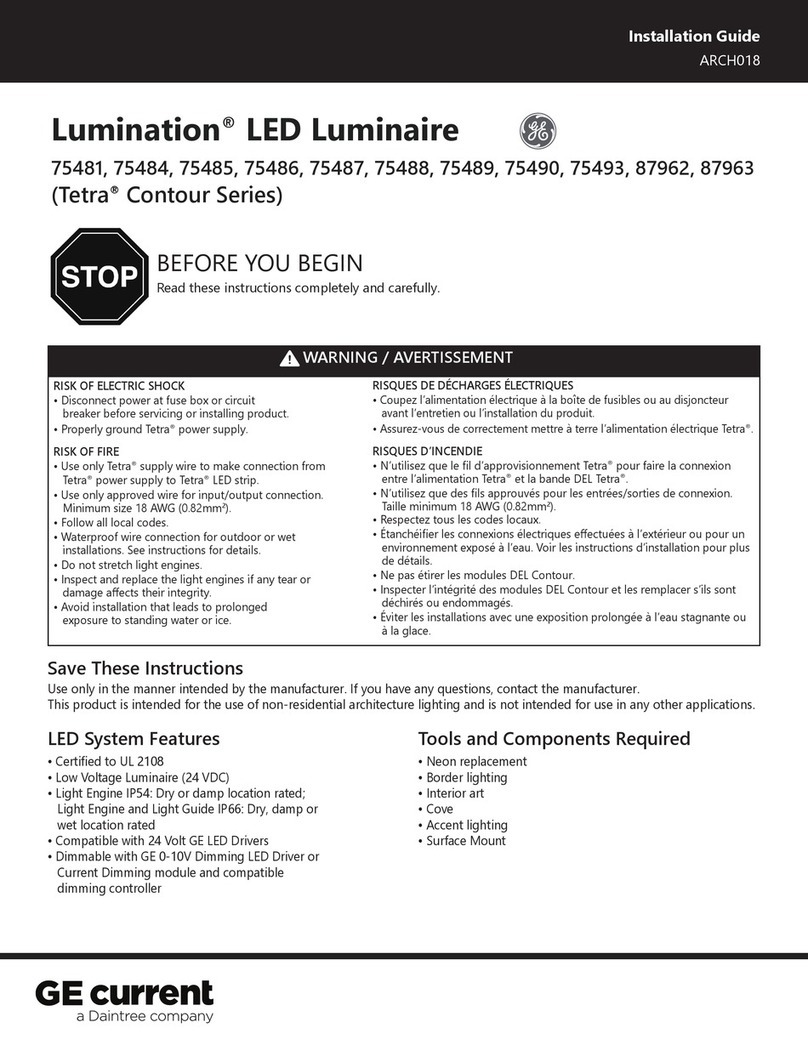Daintree GE Current Lumination Tetra Contour 75481... User manual