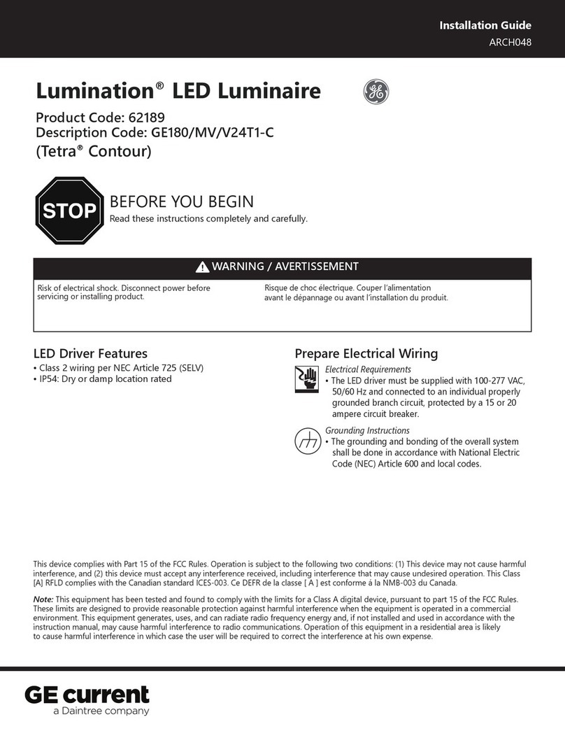 Daintree GE Current Lumination Tetra Contour 62189... installation guide