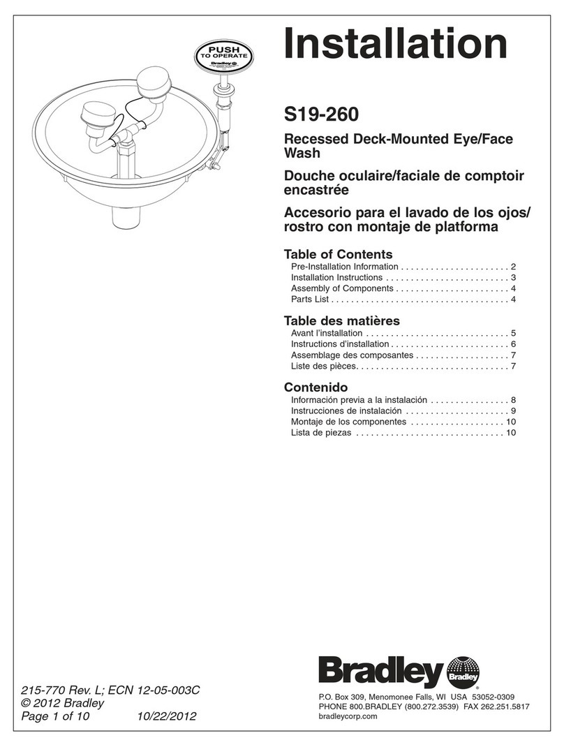 Bradley S19-260 User manual
