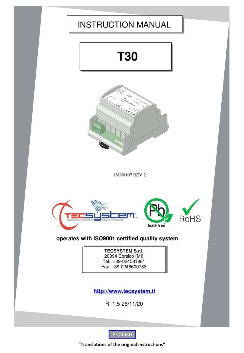 TECSYSTEM T30 instruction manual