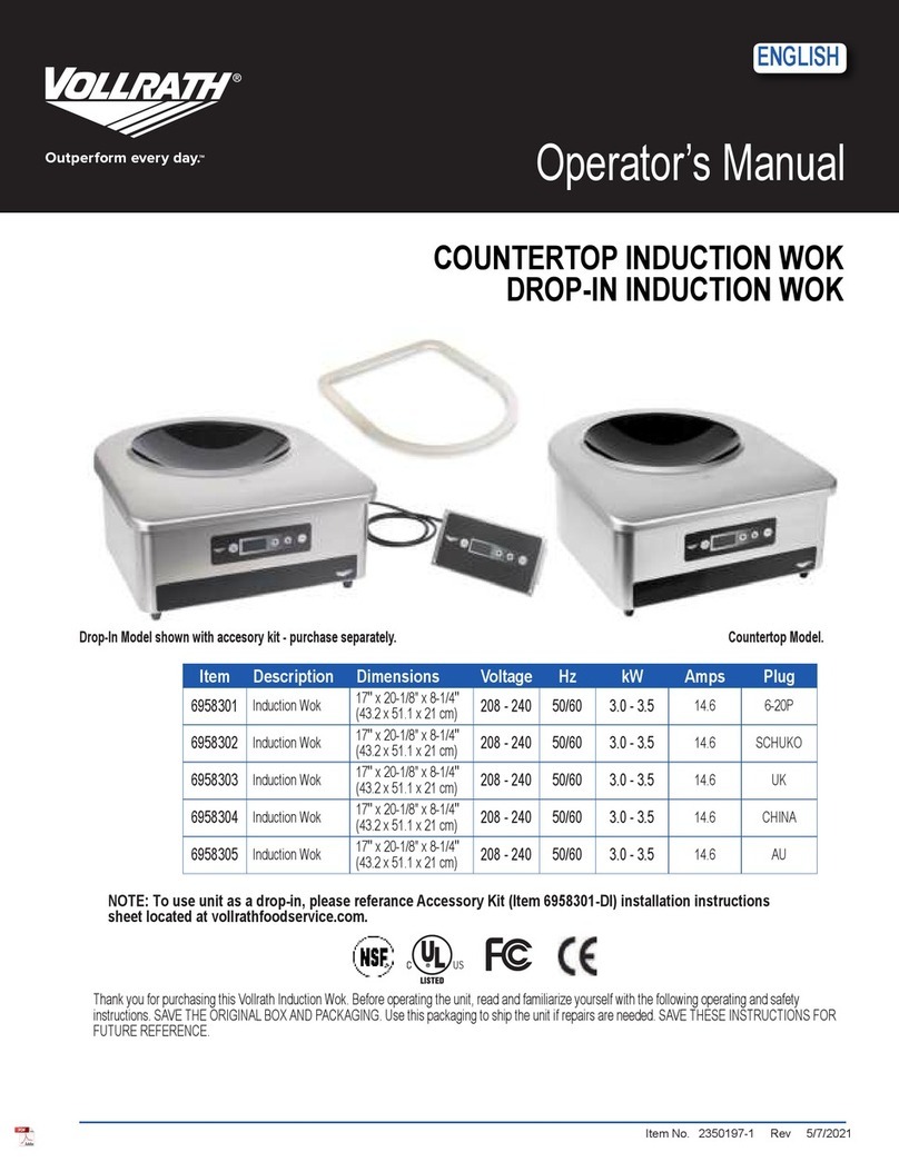 Vollrath 6958301 User manual