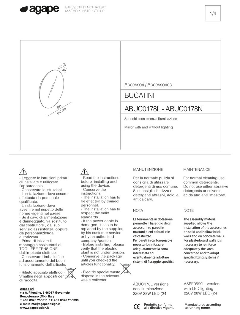 agape BUCATINI ABUC0178L Assembly instructions