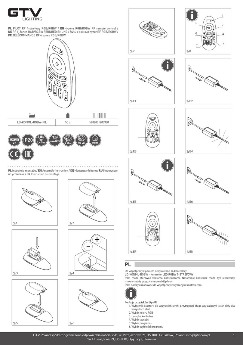 GTV LD-KONML-RGBW-PIL Assembly instruction