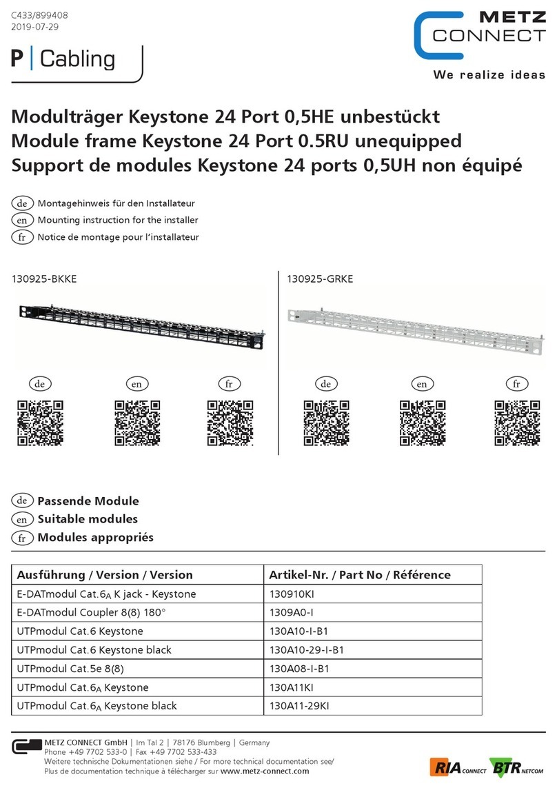 Metz Connect 130925-BKKE Mounting instruction