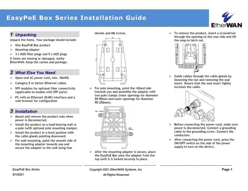 EtherWAN EasyPoE Box Series installation guide