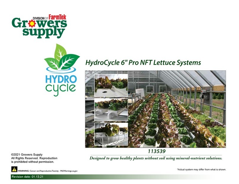 FarmTek HydroCycle 6 Pro User manual