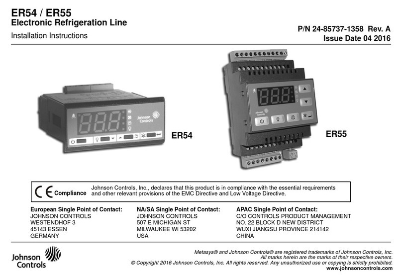 Johnson Controls ER54 User manual Johnson Controls ER54 User manual