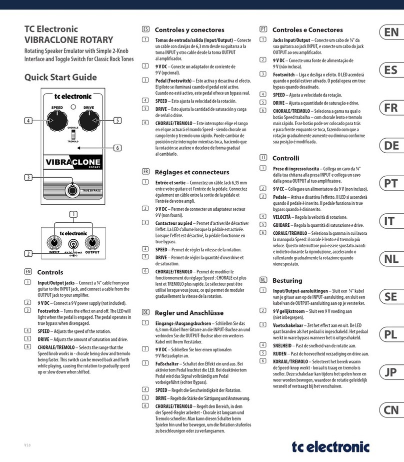 TC Electronic VIBRACLONE ROTARY quick start guide