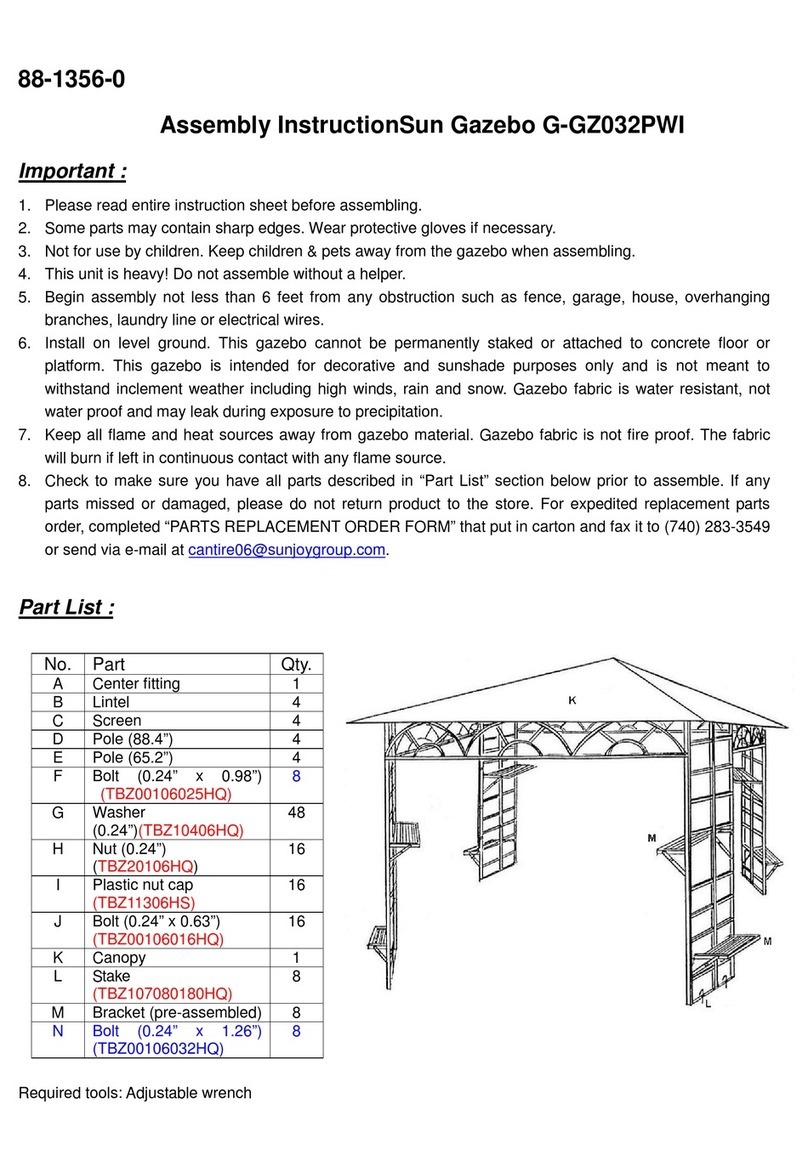 Sunjoy G-GZ032PWI User manual Sunjoy G-GZ032PWI User manual