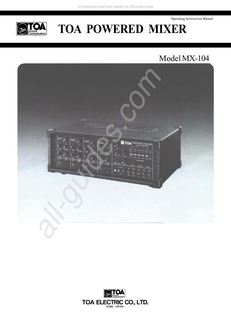 Toa MX-104 Instruction Manual