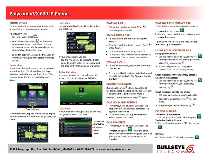 Polycom VVX 600 series User manual