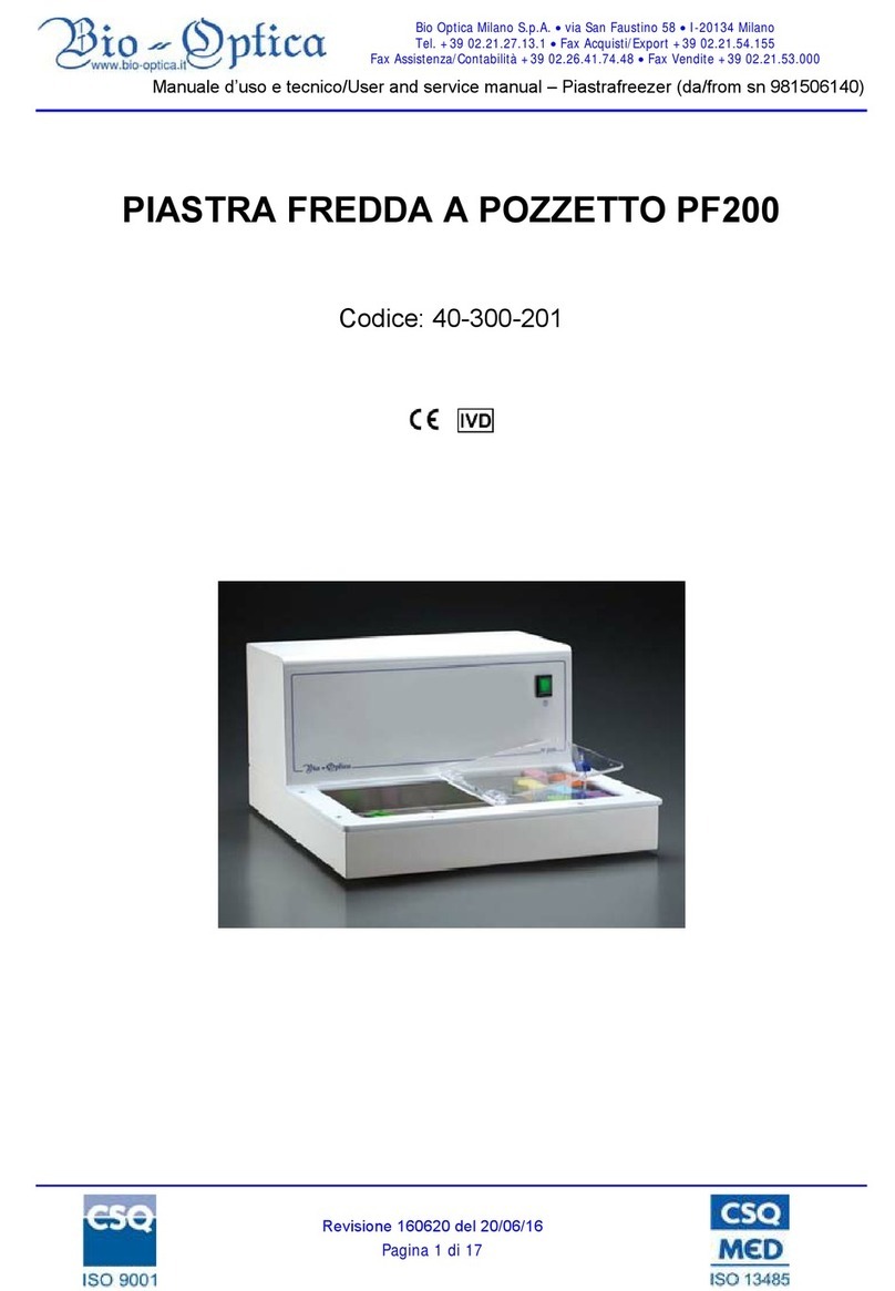 Bio-Optica PF200 User and service manual