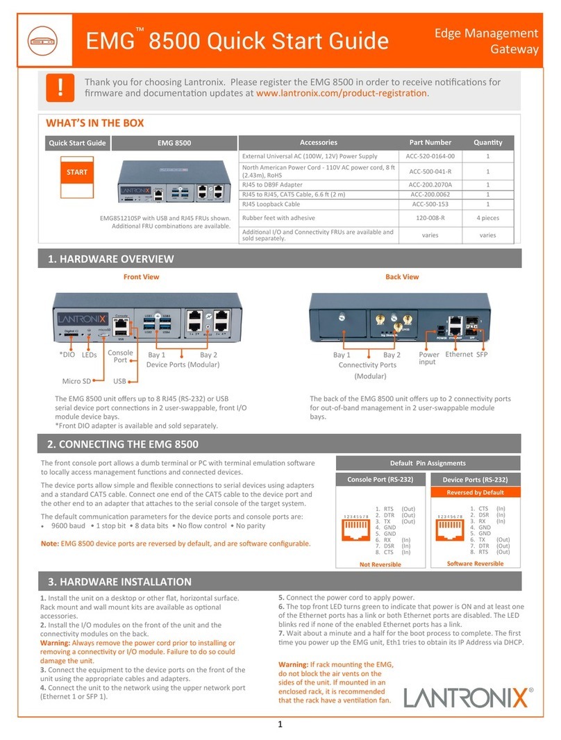 Lantronix EMG 8500 User manual