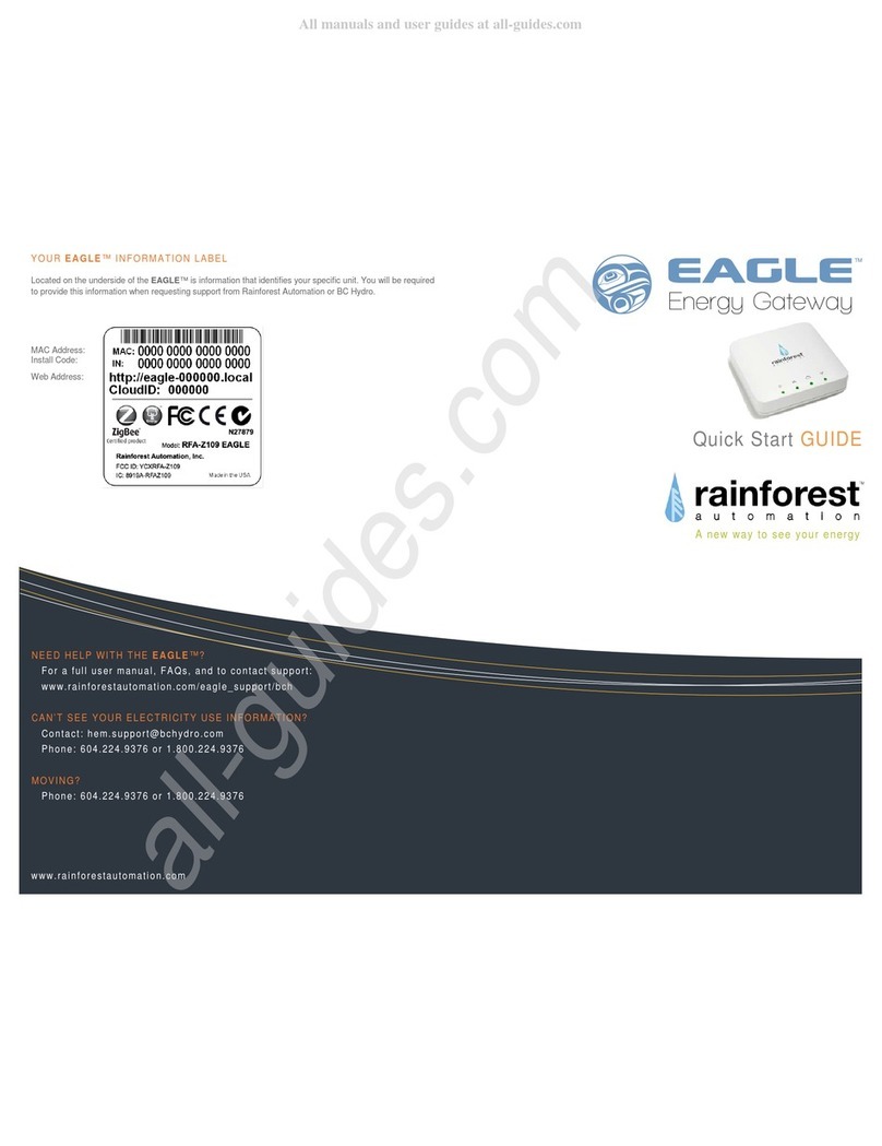 Rainforest Automation RFA-Z109 EAGLE quick start guide