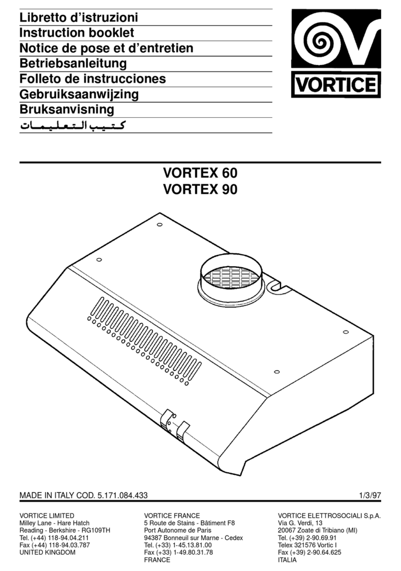 Vortice VORTEX 60 Instruction booklet