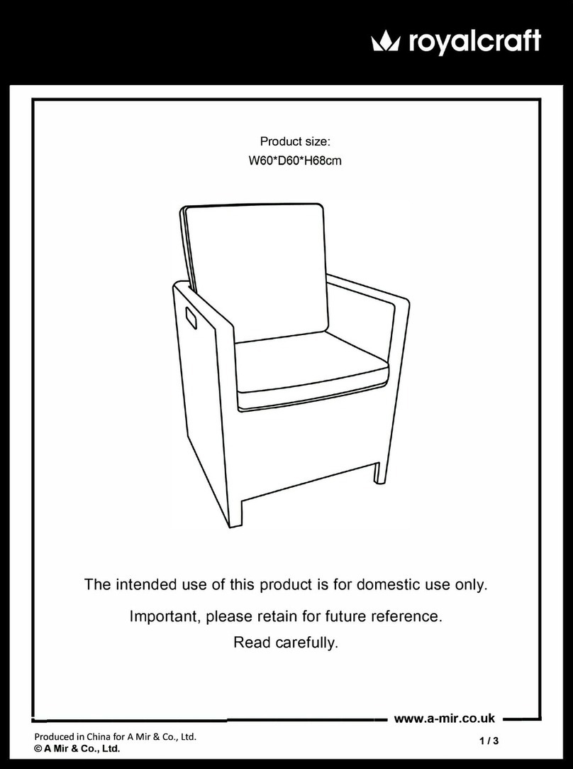 Royalcraft Deluxe Cube Chair without Footstool Assembly instructions