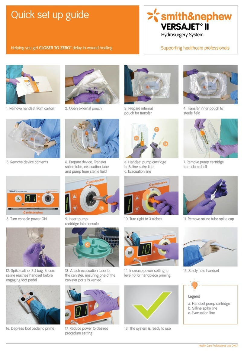 Smith & Nephew VERSAJET II User manual Smith & Nephew VERSAJET II User manual