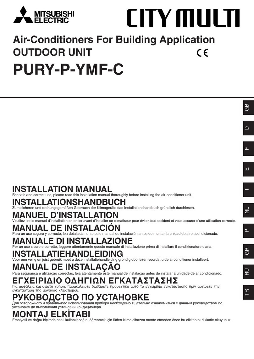 Mitsubishi Electric CITY MULTI PURY-P400YMF-C User manual
