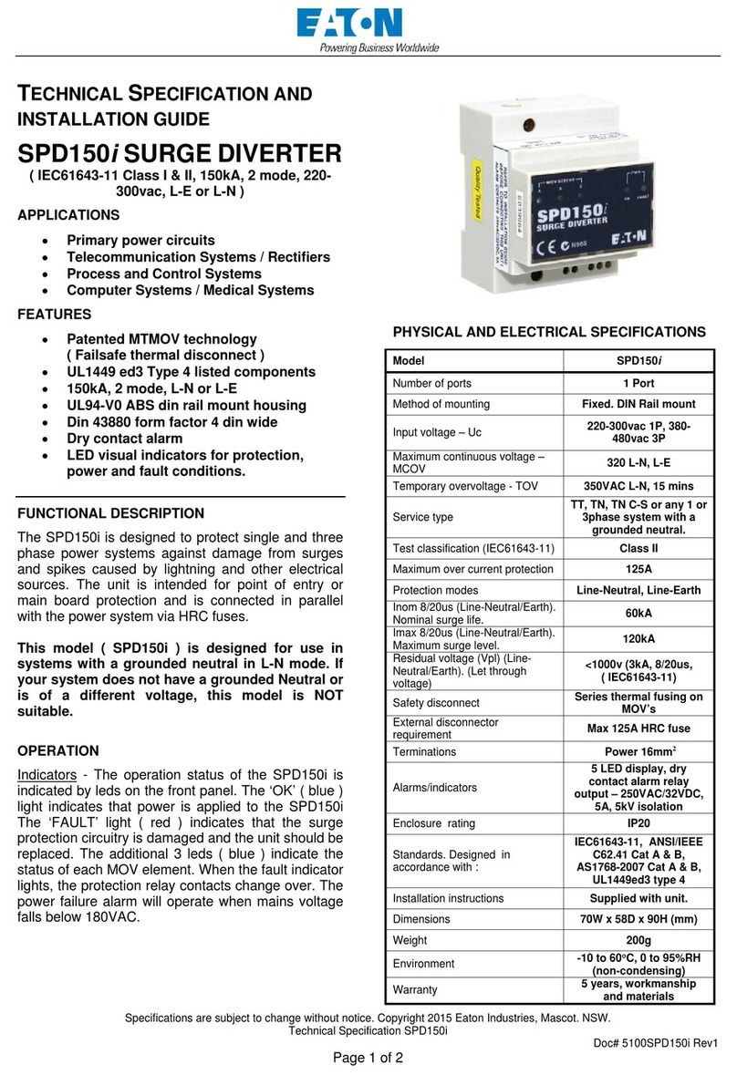 Eaton SPD150i User manual