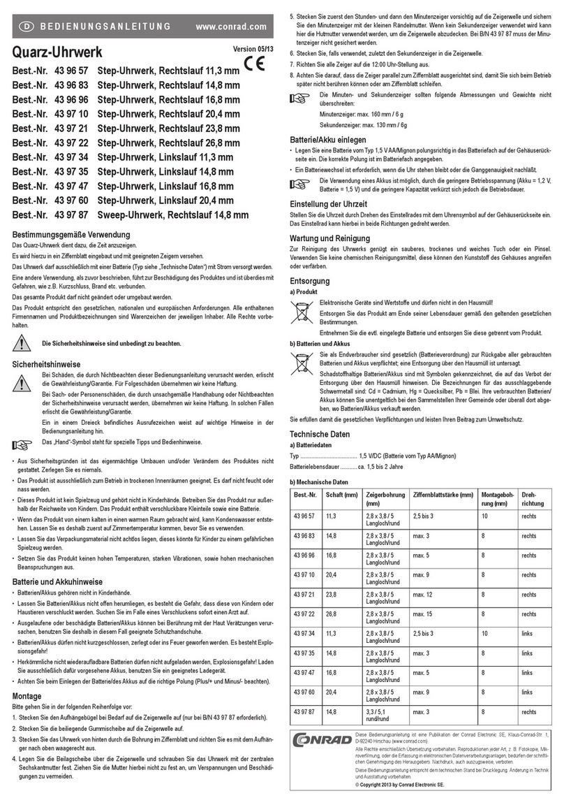 Conrad 43 96 57 User manual