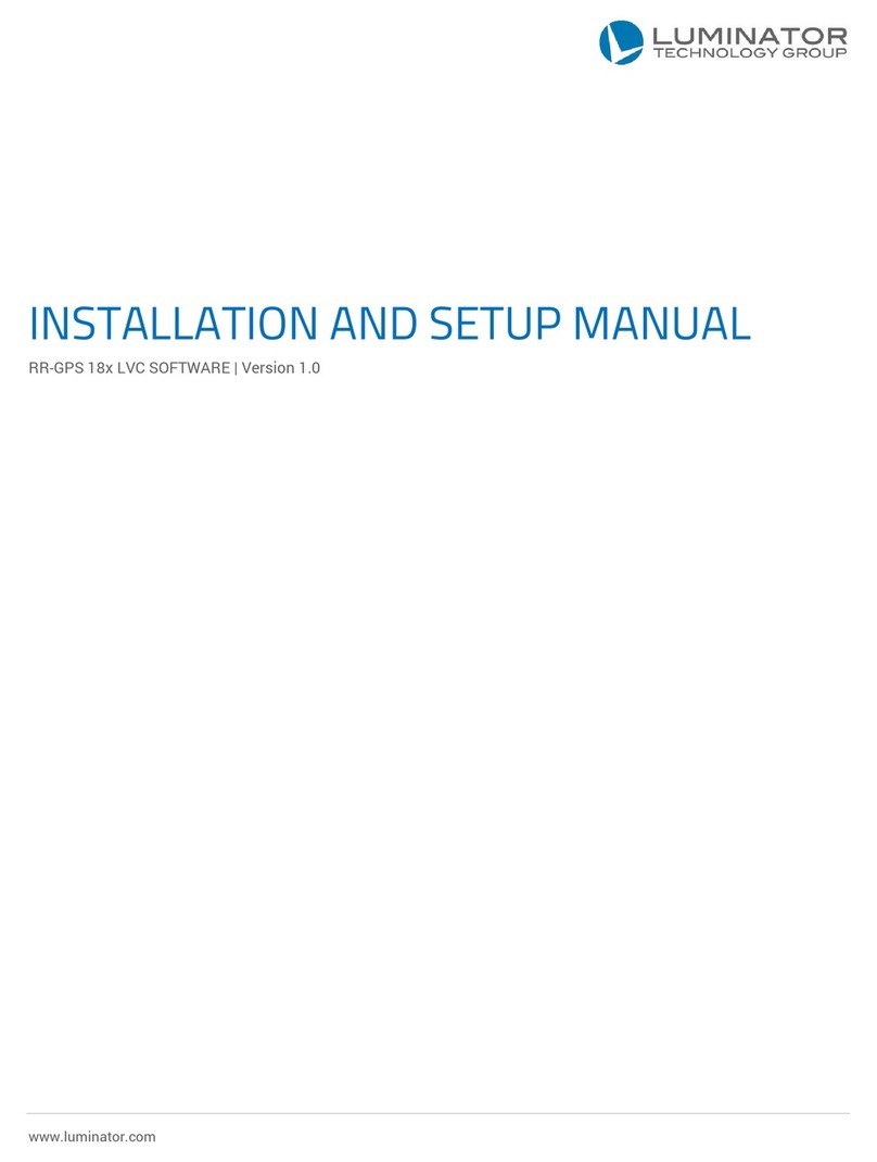 Luminator RR-GPS 18 Series Installation and setup manual Luminator RR-GPS 18 Series Installation and setup manual