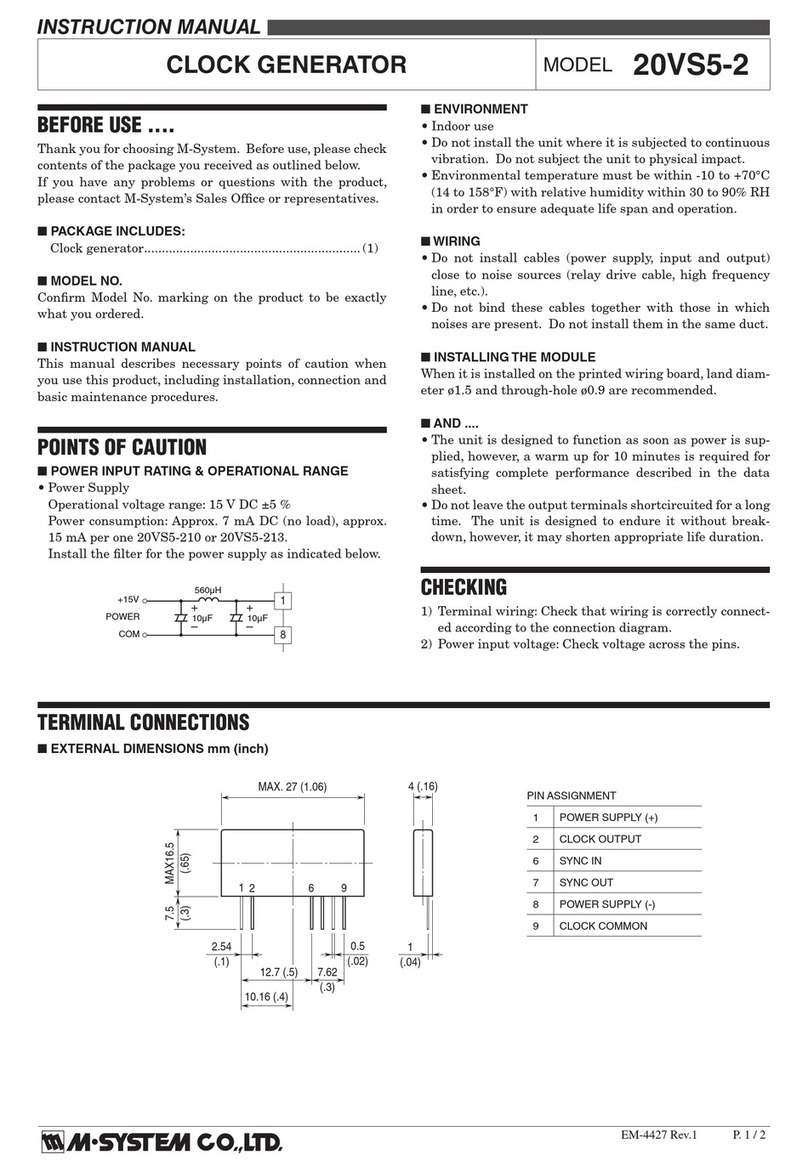 M-system 20VS5-2 instruction manual