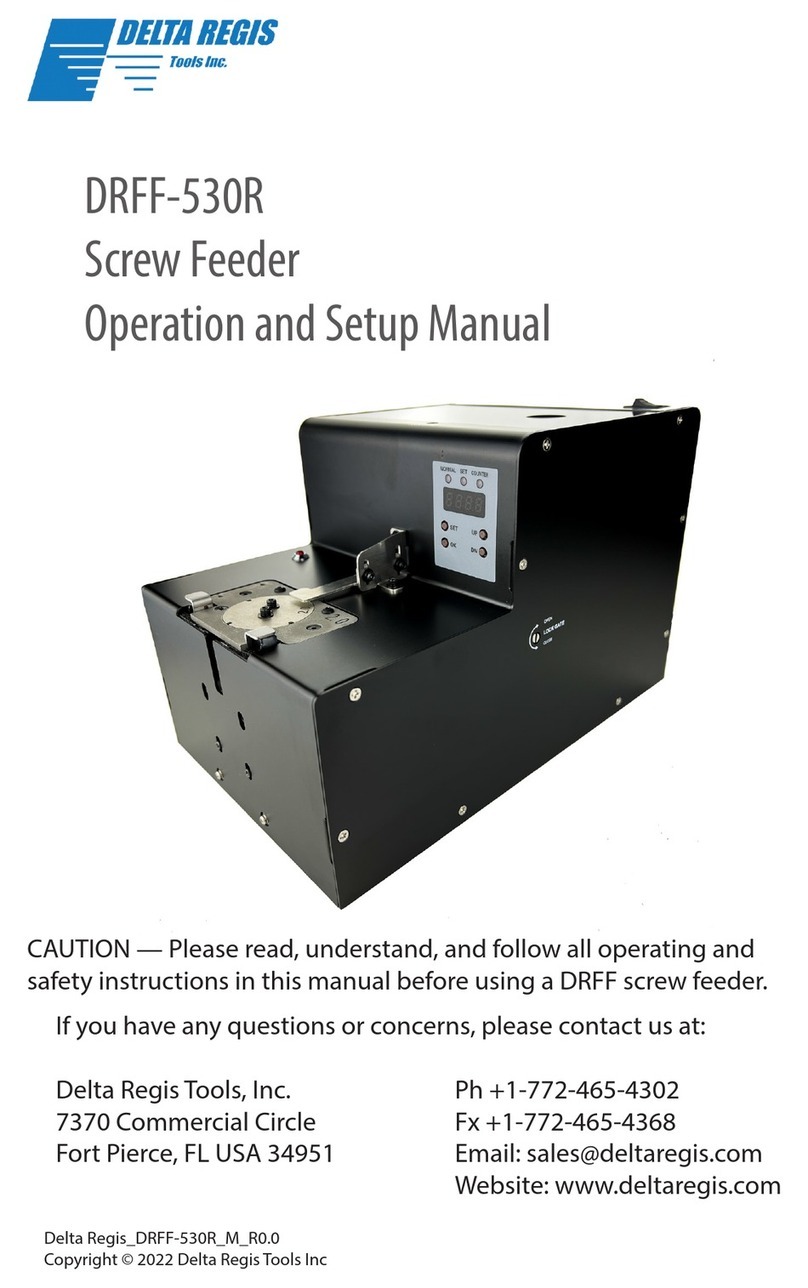 Delta Regis DRFF-530R OPERATION AND SETUP MANUAL
