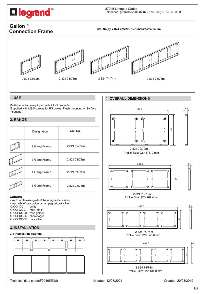 LEGRAND Galion 2 824 72 quick start guide